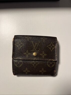 Louis Vuitton Monogram Compact Wallet in Dark Brown and Gold